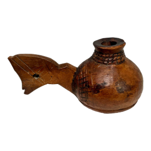 1900’s Antique Hand Carved Resewood Opium Cup From Jodphur, India