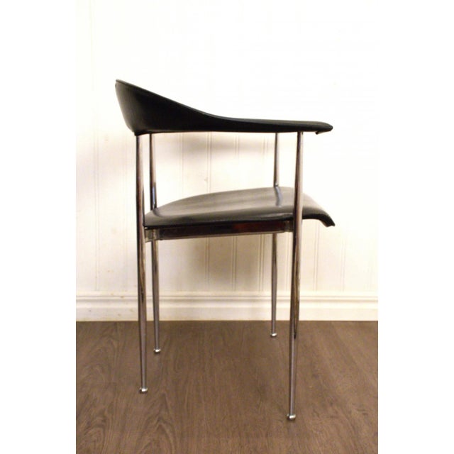 Metal Italian Phase P40 Armchairs by Giancarlo Vegni & Gianfranco Gualtierotti for Fasem, Set of 8 For Sale - Image 7 of 13