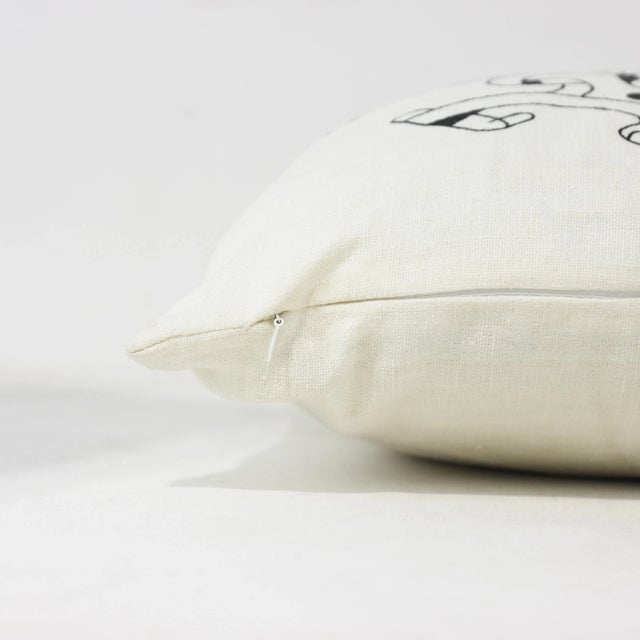 2020s Vintage-Inspired Skull and Crossbones Pillow With Crowned Emblem For Sale - Image 5 of 11