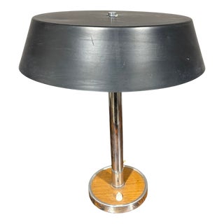Table Lamp in Wood and Aluminium, 1960s For Sale