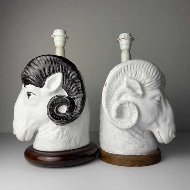 Ceramic Vintage Italian Table Lamps, 1970s, Set of 2 For Sale - Image 7 of 18