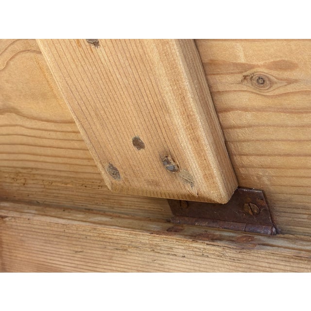 Pine Two Compartment Storage Bench or Settle For Sale - Image 12 of 18