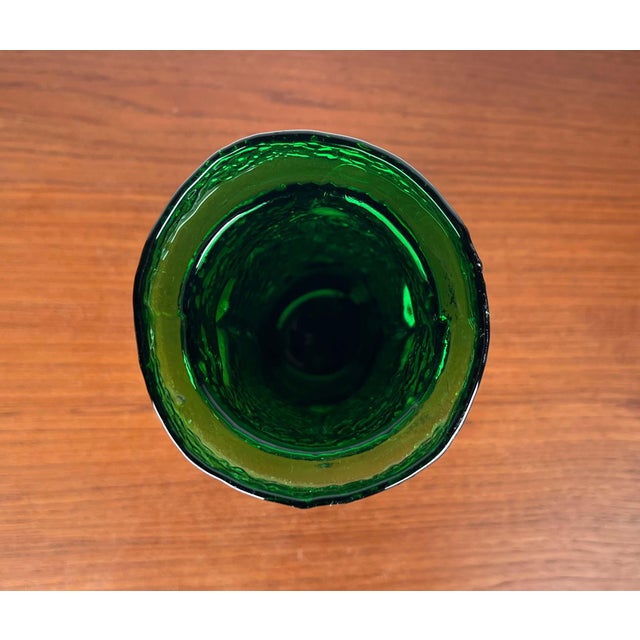 Mid-Century Modern Italian Green Glass Vase by Wayne Husted for Stelvia, 1970s For Sale - Image 10 of 17