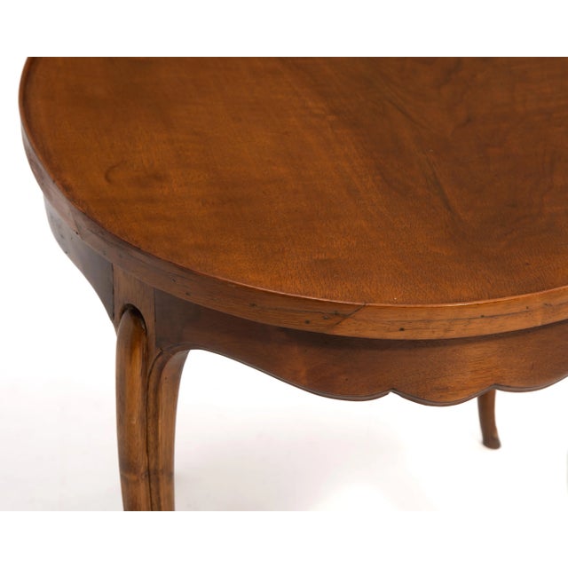 Antique French Walnut Coffee Cocktail Table Cabriole Leg Hoof Feet For Sale - Image 9 of 12