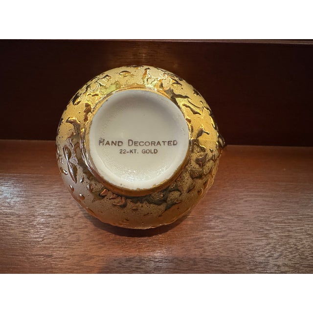 1940s Weeping 22 Kt Gold Tea Set- 5 Pieces For Sale - Image 4 of 9