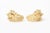 Modern Vintage 18 Karat Gold Pierced Earrings Italian For Sale - Image 3 of 10