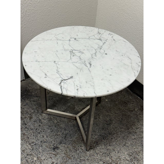 Room & Board Classic Venatino Marble Round End Table For Sale - Image 10 of 12
