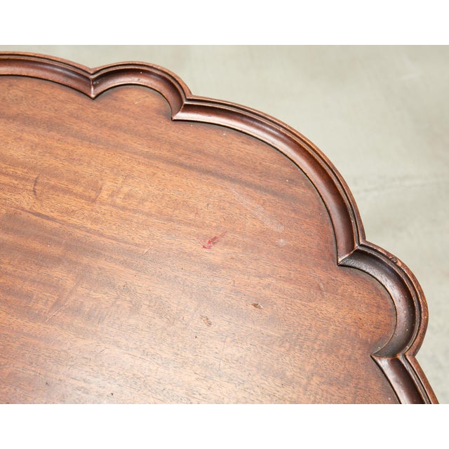 Georgian Style Carved Mahogany Pie Crust Tripod Drinks Table For Sale - Image 16 of 18