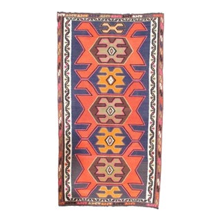 1950s Persian Shiraz Kilim Rug For Sale