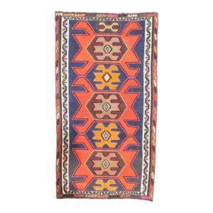 1950s Persian Shiraz Kilim Rug
