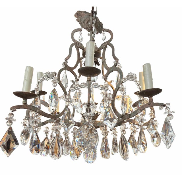 French Dennis and Leen Chateau French Crystal Chandelier For Sale - Image 3 of 5