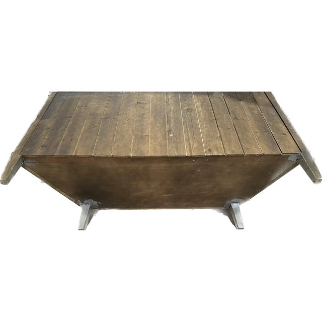 Light Gray 19th Century Vintage Wrenn Credenza With Greek Key Frieze Pattern For Sale - Image 8 of 8