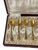 Metal Set of 6 Mid 20th Century Vermeil Spanish Alpaca Silver Demitasse Spoons From Toledo - In Original Box For Sale - Image 7 of 12