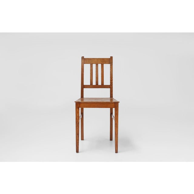 France / 1940 / chair Jean Prouve style / wood / mid-century / design A beautiful wooden chair with elegant geometric...