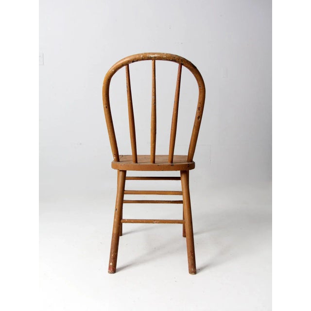 Antique Farmhouse Windsor Chair For Sale - Image 10 of 11