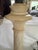 An Italian alabaster column lamp from the 1940's. The lamp is vintage, carved Italian alabaster featuring a neoclassical...