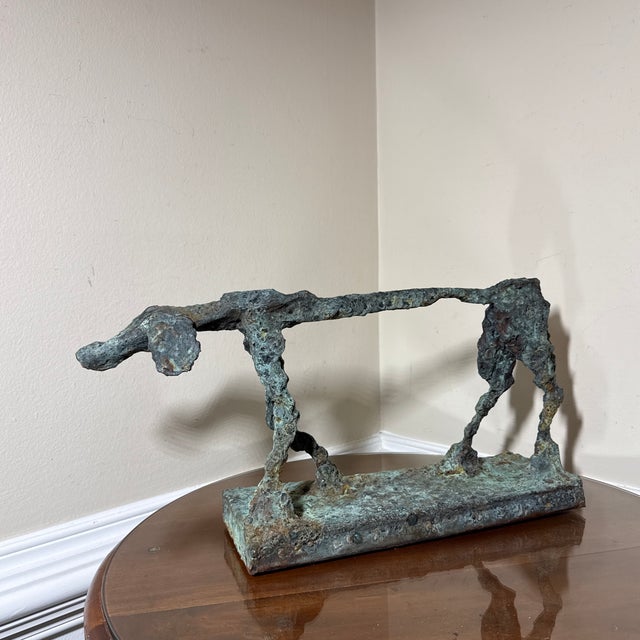 Brutalist Early 21st Century Bronze Artist Made Brutalist Style Dog Sculpture For Sale - Image 3 of 9