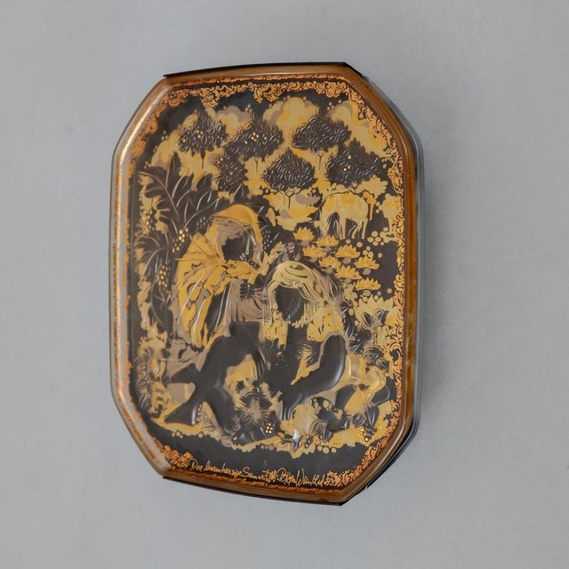 Wall Mounted Frosted Glass Art Object from Rosenthal, 1987 For Sale - Image 6 of 11