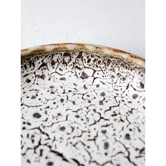 White 1970s Studio Pottery Plate For Sale - Image 8 of 11