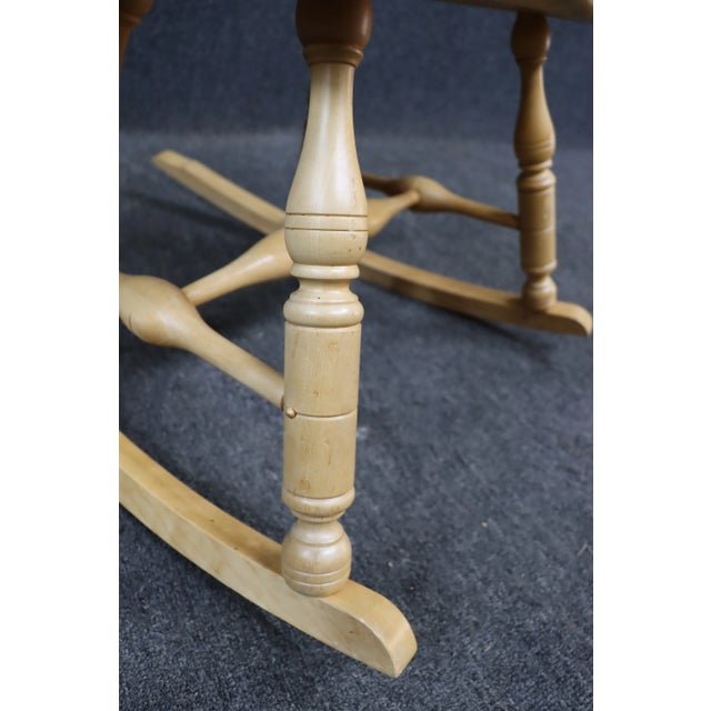 Tan Stickley Maple Windsor Rocker For Sale - Image 8 of 11