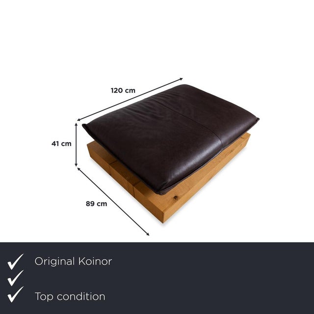 Elegant designer stool from KOINOR with a high-quality brown leather cover. The Edit 3 model impresses with its modern...