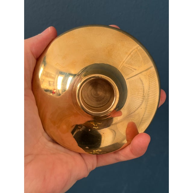 Hein Studio Solid Brass Candle Holders Set of 4, Scandinavian Modern Candlesticks For Sale - Image 17 of 17