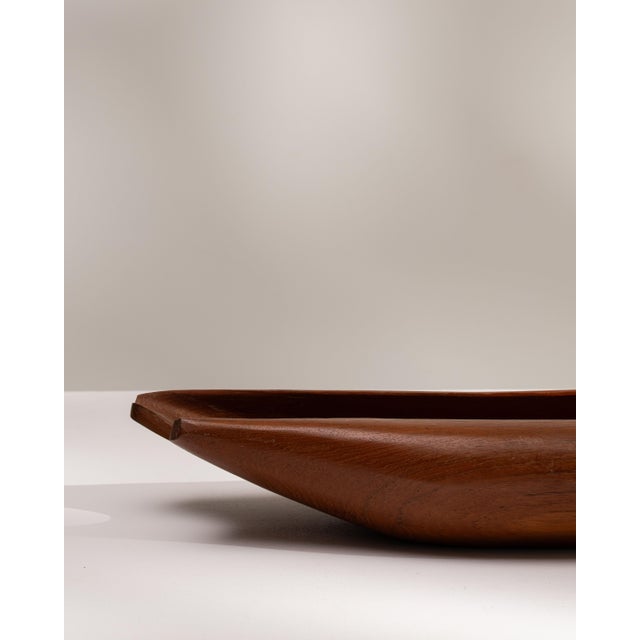 Mid 20th Century Denmark Scandinavian Chestnut Teak Tray For Sale - Image 11 of 18