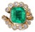 GIA Certified Natural 4.83CTS VS F Diamond Emerald 18K Solid Gold Bypass Ring, size 6.5 For Sale