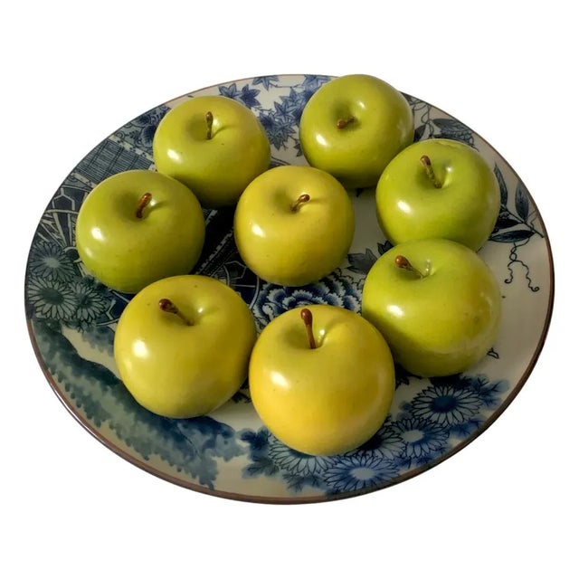 Vintage Chinoiserie Japanese Arita Ware White and Blue Porcelain Charger / Wall Plate Rickshaw Japan For Sale - Image 11 of 13