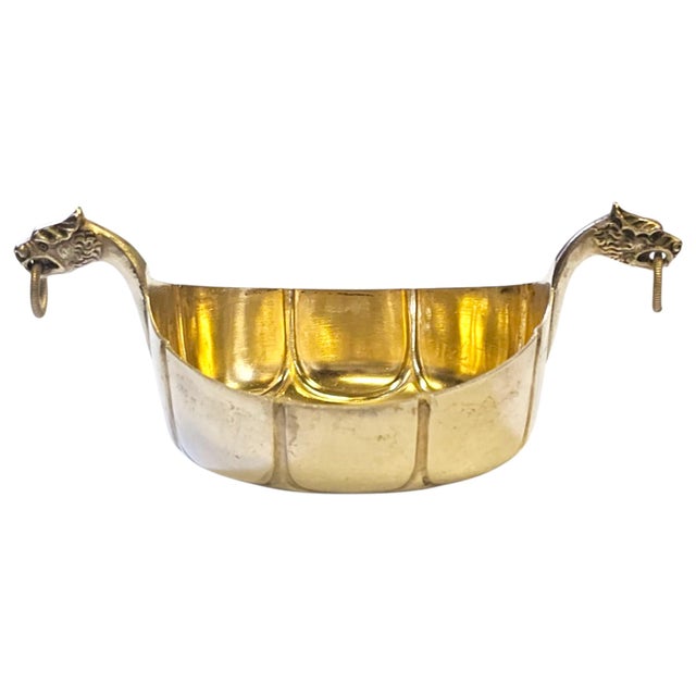 Early 20th Century Marius Hammer 830s Silver-Gilt Viking Longship Salt Cellar For Sale - Image 4 of 14