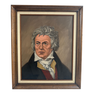 Ludwig Van Beethoven Portrait Painting, Framed