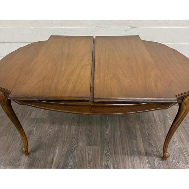 Vintage French Provincial Style Dining Table With Extension Two Leaves For Sale - Image 16 of 16