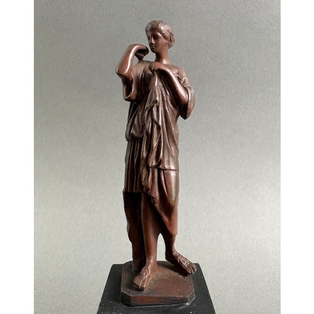 19th Century Grand Tour Neo-Classical Nude Bronze Statuettes, 1800s, Set of 2 For Sale - Image 3 of 13