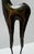 Black Vintage Mid-Century Modern Hollywood Regency Brass Deer Sculpture on Stand, Black & Gold, 26” For Sale - Image 8 of 10