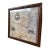 Vintage Winn Devon "Nova Totius" Framed Decorative Map Print in Faux Bamboo Wood Frame | British Colonial Coastal Wall Art For Sale