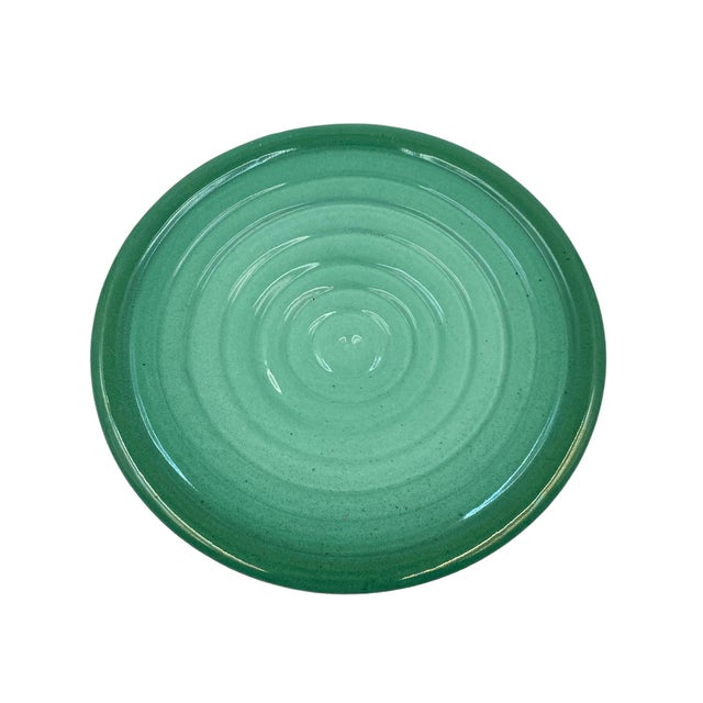 Mid-Century Green Ceramic Plate Centerpiece by Giuseppe Mazzotti for Albisola, Italy, 1960s For Sale - Image 6 of 18
