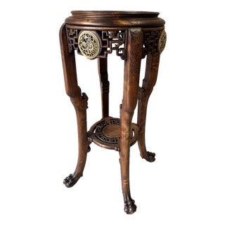 Vintage Japanese Pedestal Table, 1900 For Sale