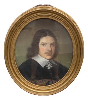 Portrait of a Man, 1800s, Pastel, Framed