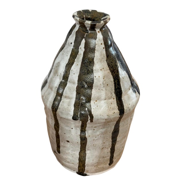 Abstract Mid 20th Century Studio Pottery Vase For Sale - Image 3 of 10