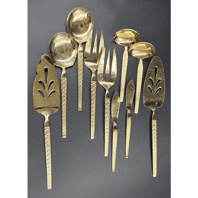 Vintage Gold Electroplate "Trocadero" Hostess & Serving Flatware- 53 Piece Collection For Sale In Philadelphia - Image 6 of 18