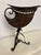 Vintage Wicker Cornucopia Baket on Wrought Iron Pedestal Stand For Sale - Image 4 of 4
