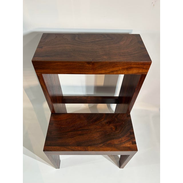 American 2010s DRW Shaker Style Black Walnut Step Stool - 1 Piece For Sale - Image 3 of 12