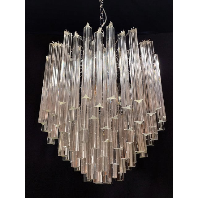Murano Glass Chandelier in the style of Venini, 1970s For Sale - Image 4 of 11