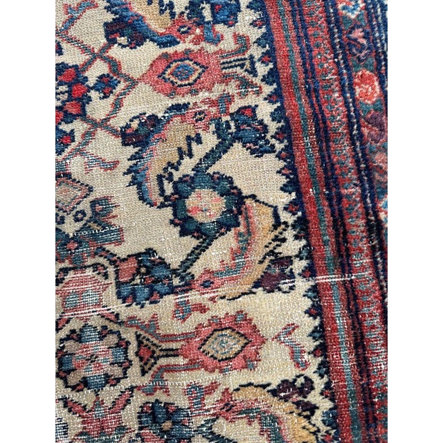 1920s Water Garden in Creamy Buttery Honey-Beige Rug 4.8 x 6.8 For Sale - Image 4 of 11