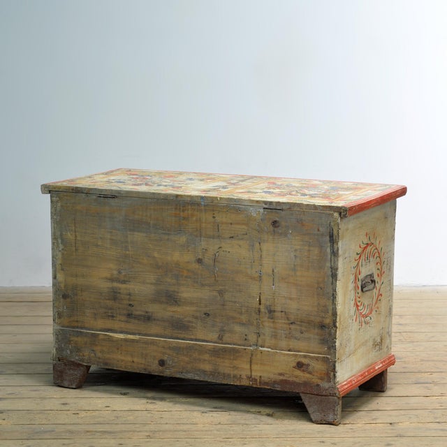 Folk Art Bridal Chest, 1950 For Sale - Image 12 of 13