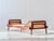Swiss Form Teak Bed with Rattan Weave, Switzerland, 1950s For Sale - Image 9 of 17
