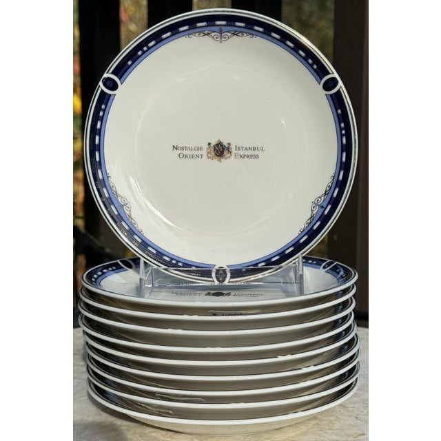 Blue Vintage Orient Express Dessert Plate For Sale - Image 8 of 9