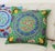 16"x16" Silk Embroidery Green Color Cushion Cover. Double Sided Throw Pillow For Sale - Image 4 of 5