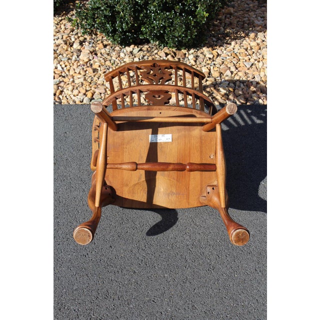 Thomasville Fisher Park Pecan Windsor Armchairs—A Pair For Sale - Image 11 of 18