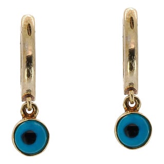 Gold Huggie Hoop Earrings, A Pair For Sale